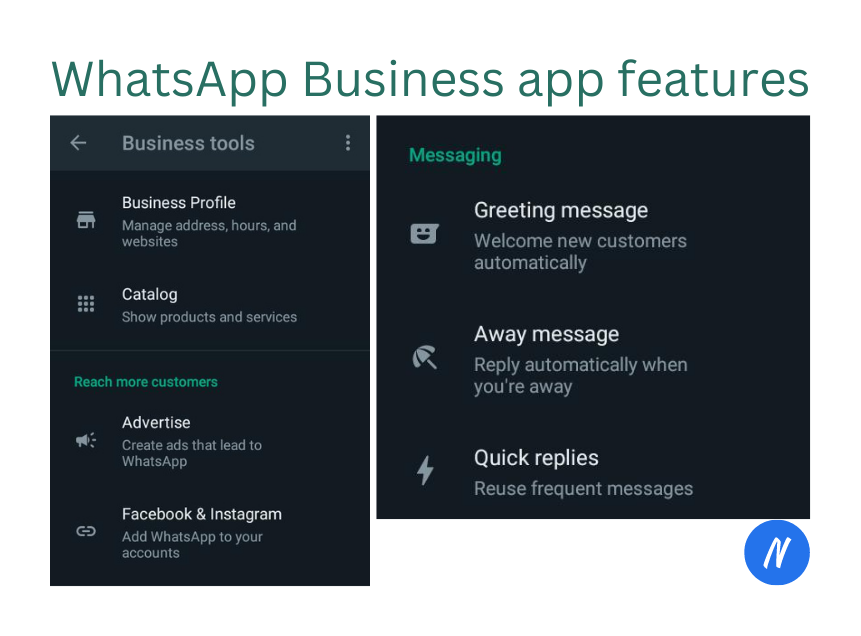 WhatsApp business App additional features