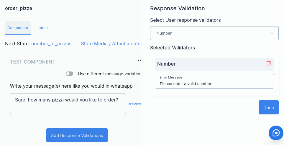 Dashboard response validation